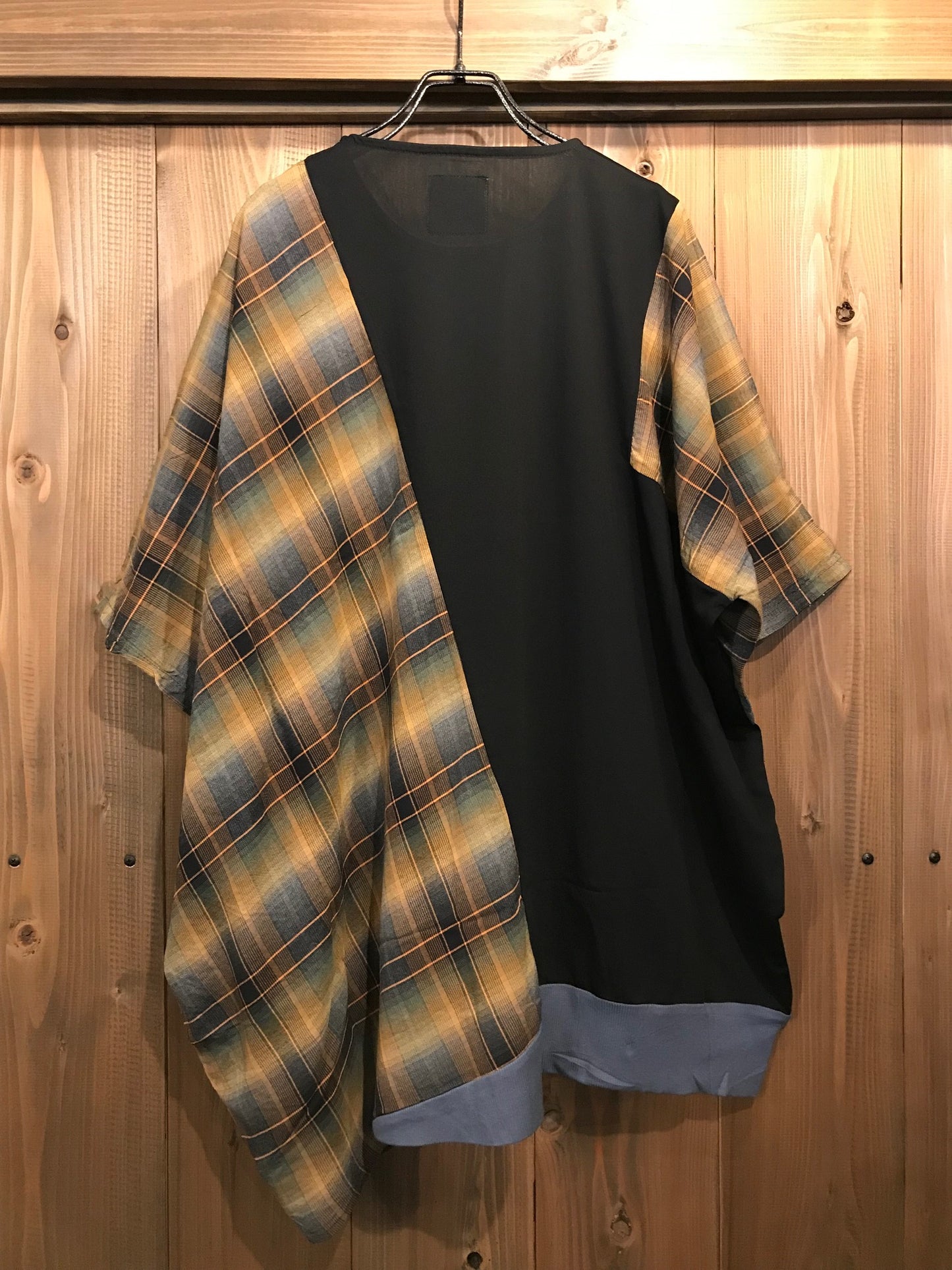 ピ斜tee  サイズ①         Black / YE Check