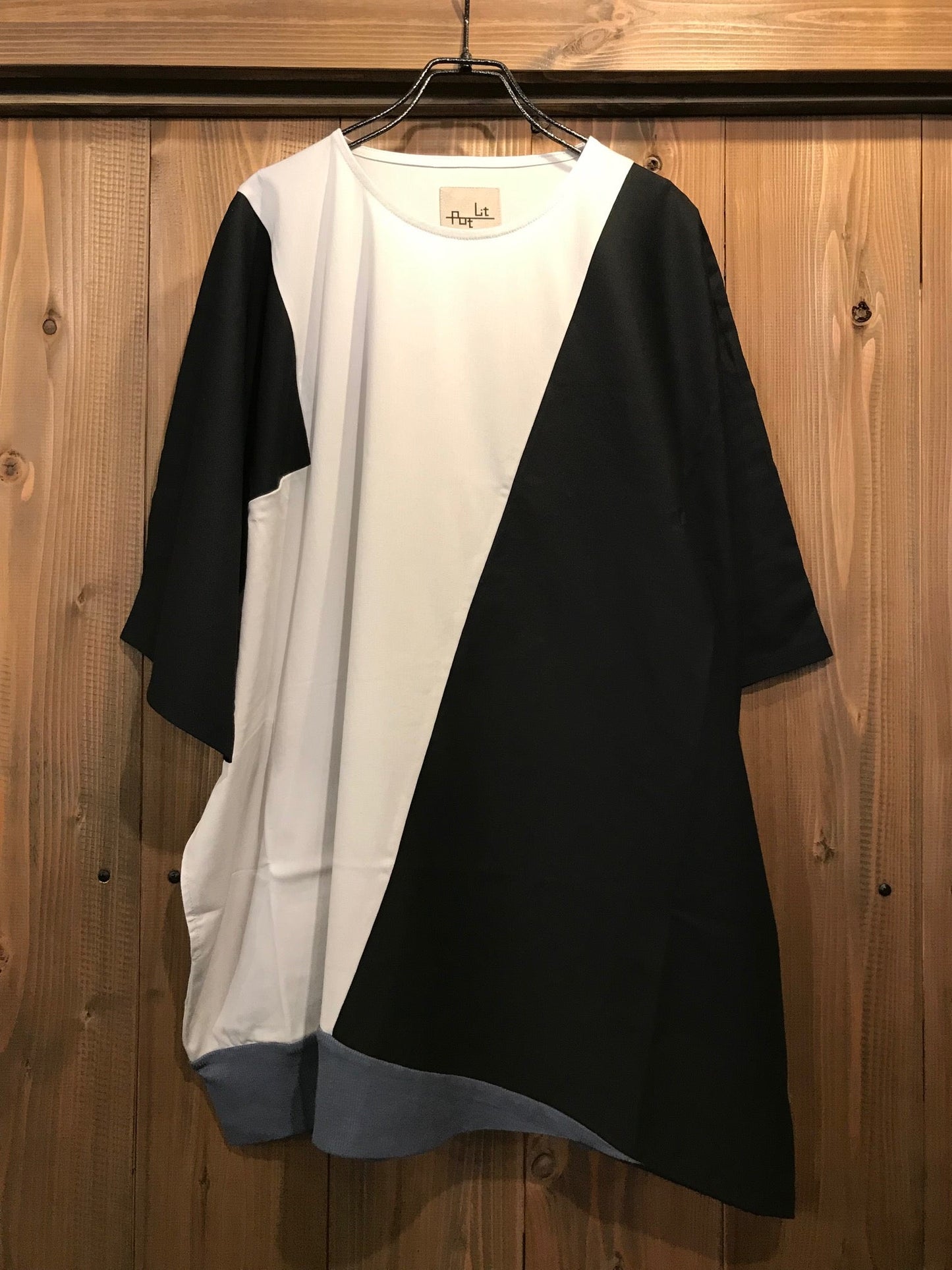 ピ斜tee サイズ① Lt,Gray / Black