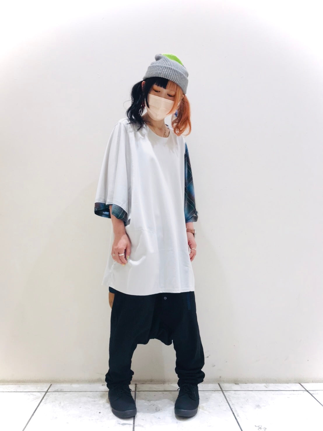 だっぴtee サイズ① Lt,Gray アシメ